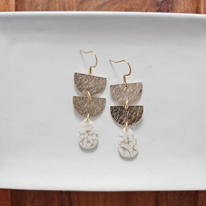 Aria Earrings - Pebble