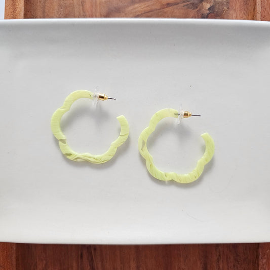 Posey Hoops - Lime Green