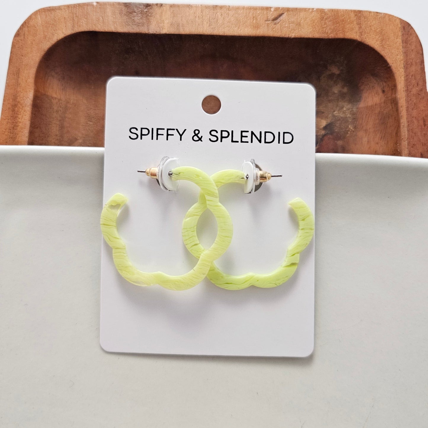 Posey Hoops - Lime Green