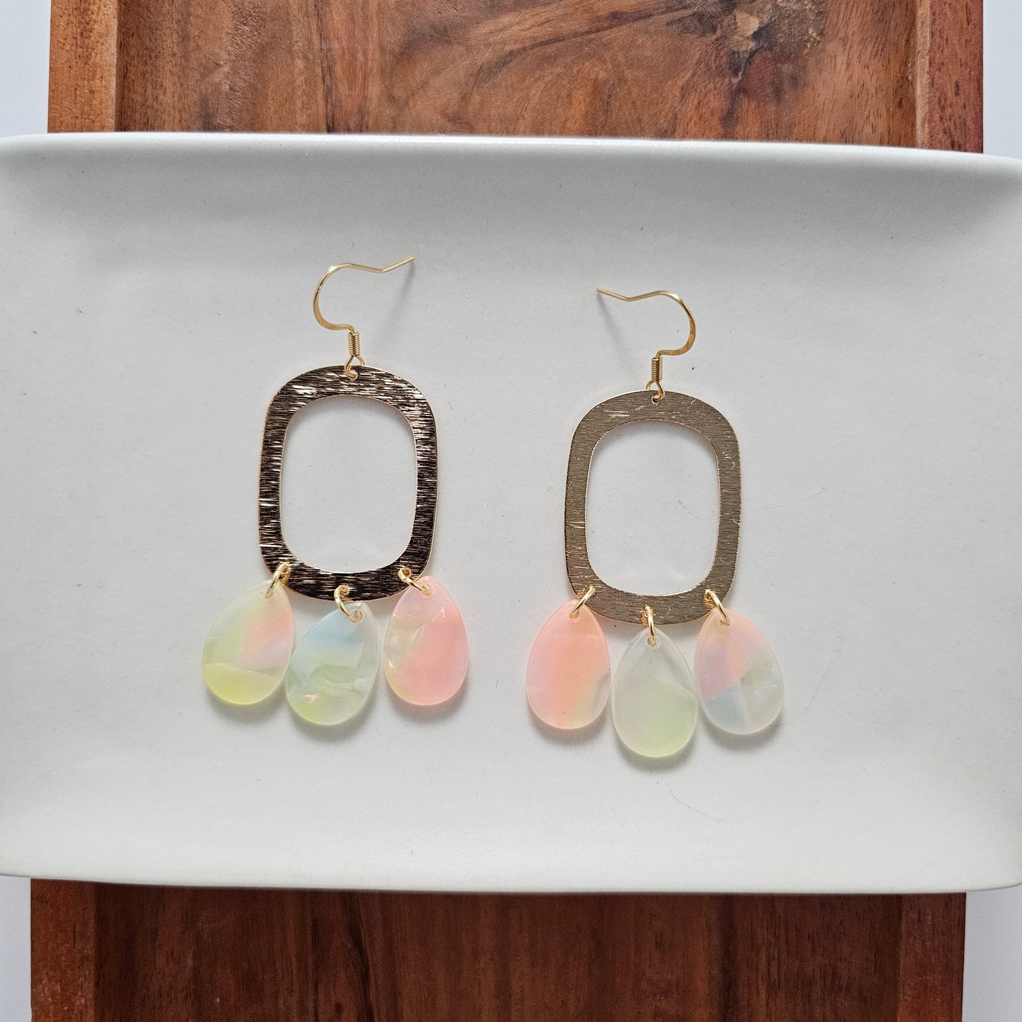 Ophelia Earrings - Iridescent Neon