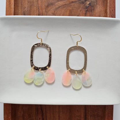 Ophelia Earrings - Iridescent Neon