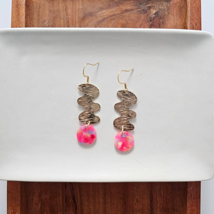 Hazel Earrings - Tropical Pink