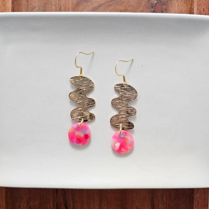 Hazel Earrings - Tropical Pink
