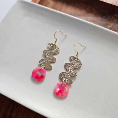 Hazel Earrings - Tropical Pink