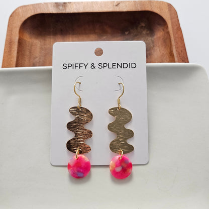 Hazel Earrings - Tropical Pink