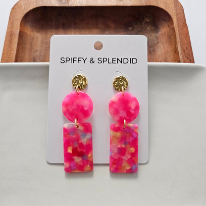 Nora Earrings - Tropical Pink