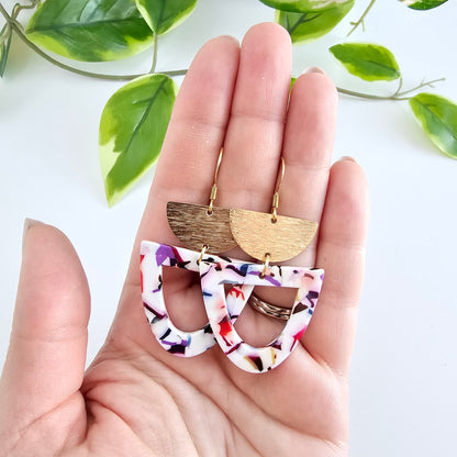 Irene Earrings - Marble Confetti