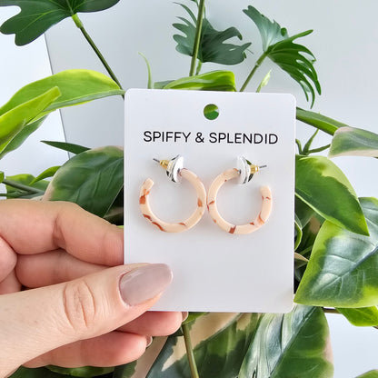 Cam Mini Hoops - Peach