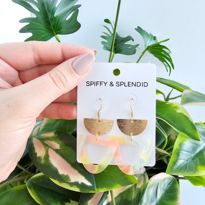 Irene Earrings - Iridescent Neon