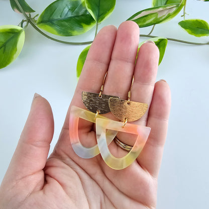 Irene Earrings - Iridescent Neon