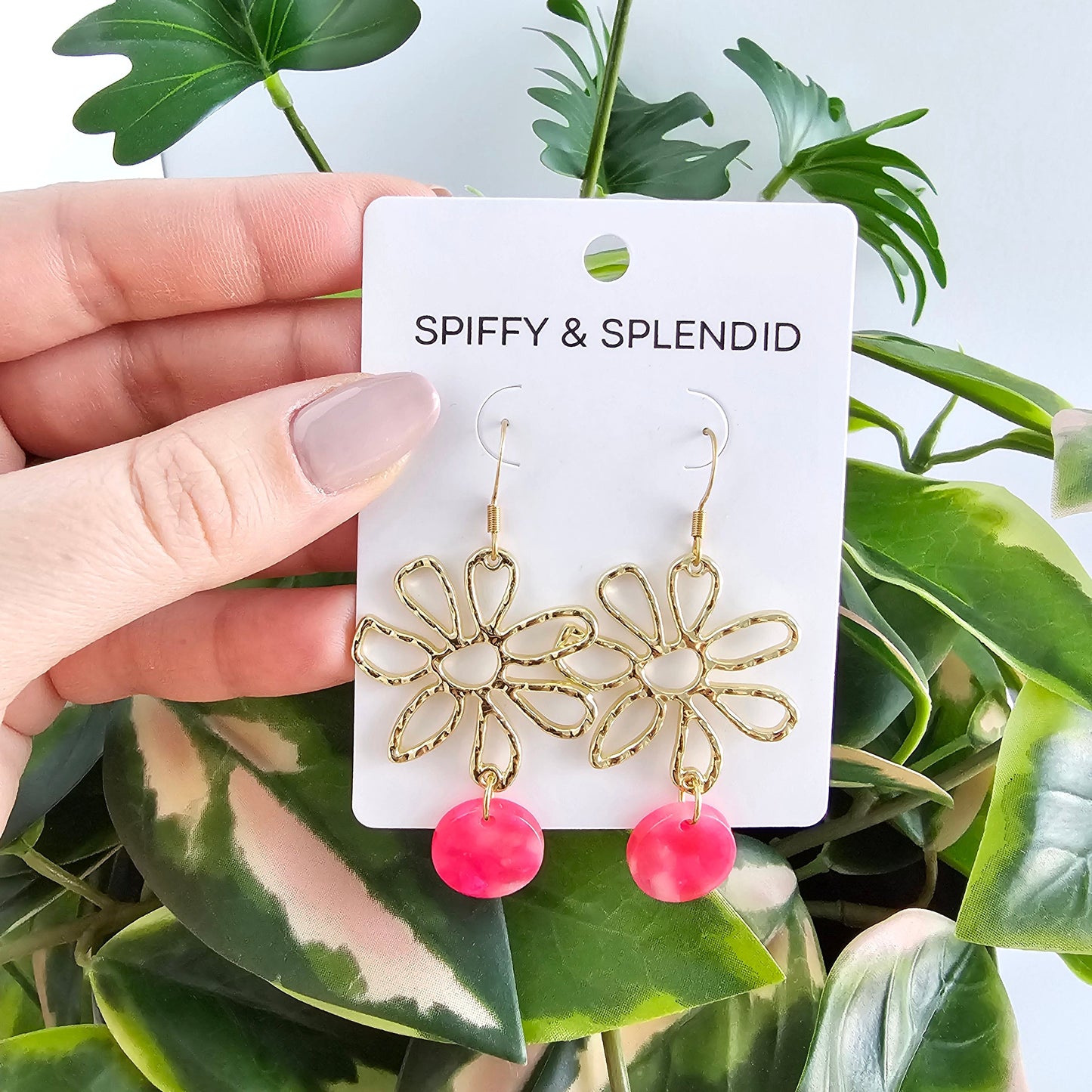 Maisy Earrings - Hot Pink