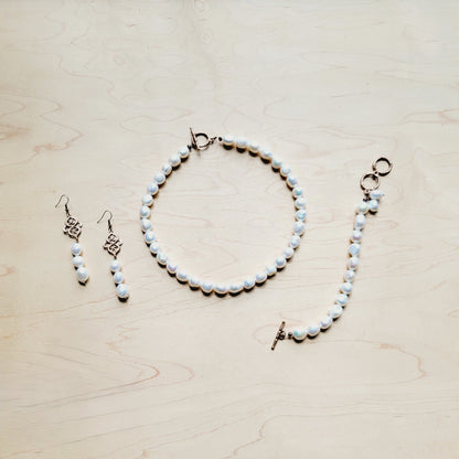 Genuine Freshwater Pearl Collar Necklace Wedding Collection 258g