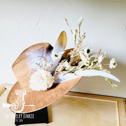Boho Western Wedding Floral Bridal Hat Band Only 984v