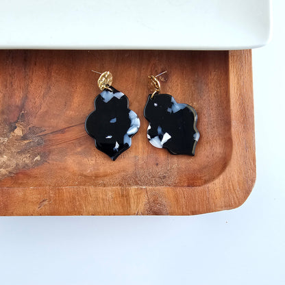 Natalia Earrings - Onyx Black