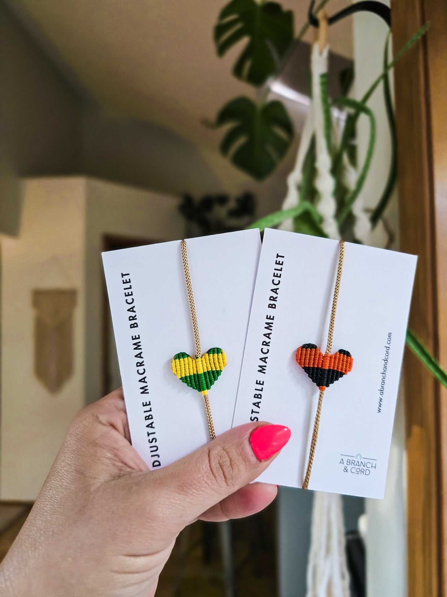 Heart Macrame Adjustable Bracelet