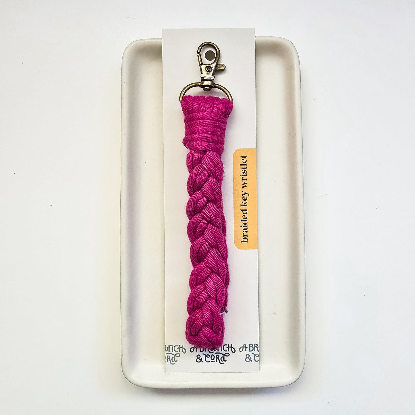 Macrame Braided Key Wristlet - Brights