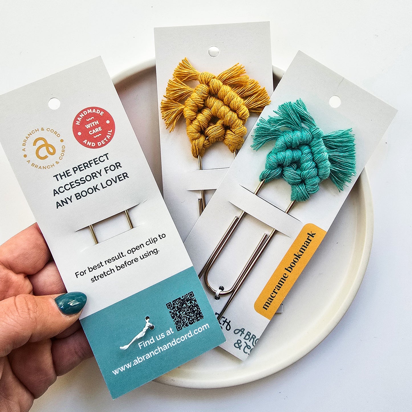 Macrame Bookmark - Summer Brights