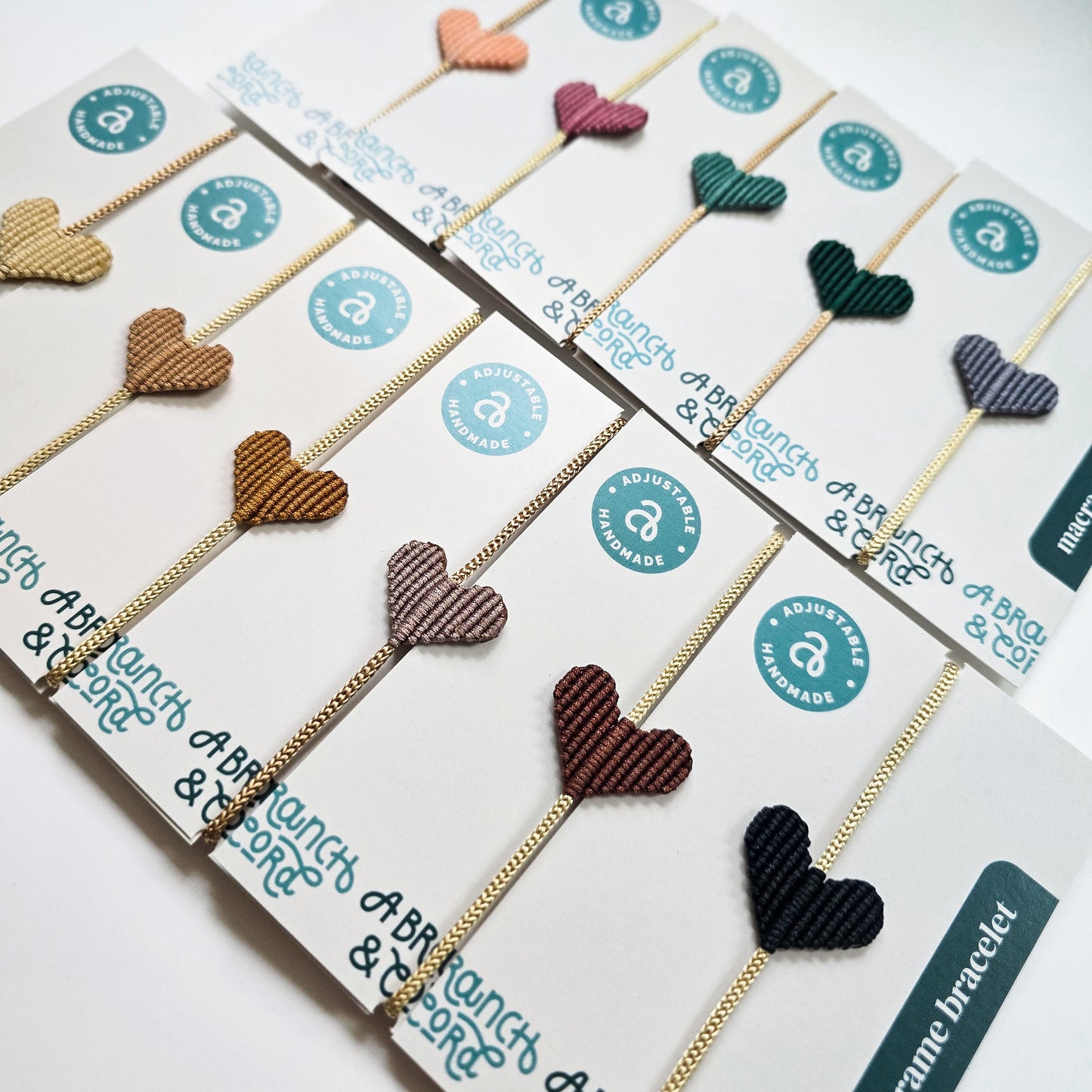 Heart Macrame Adjustable Bracelet