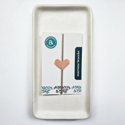 Heart Macrame Adjustable Bracelet
