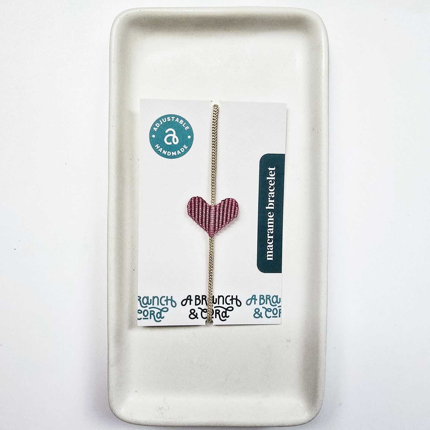 Heart Macrame Adjustable Bracelet