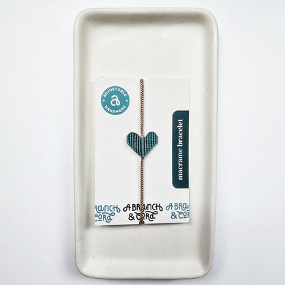 Heart Macrame Adjustable Bracelet