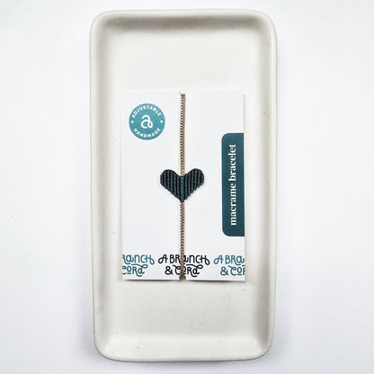 Heart Macrame Adjustable Bracelet