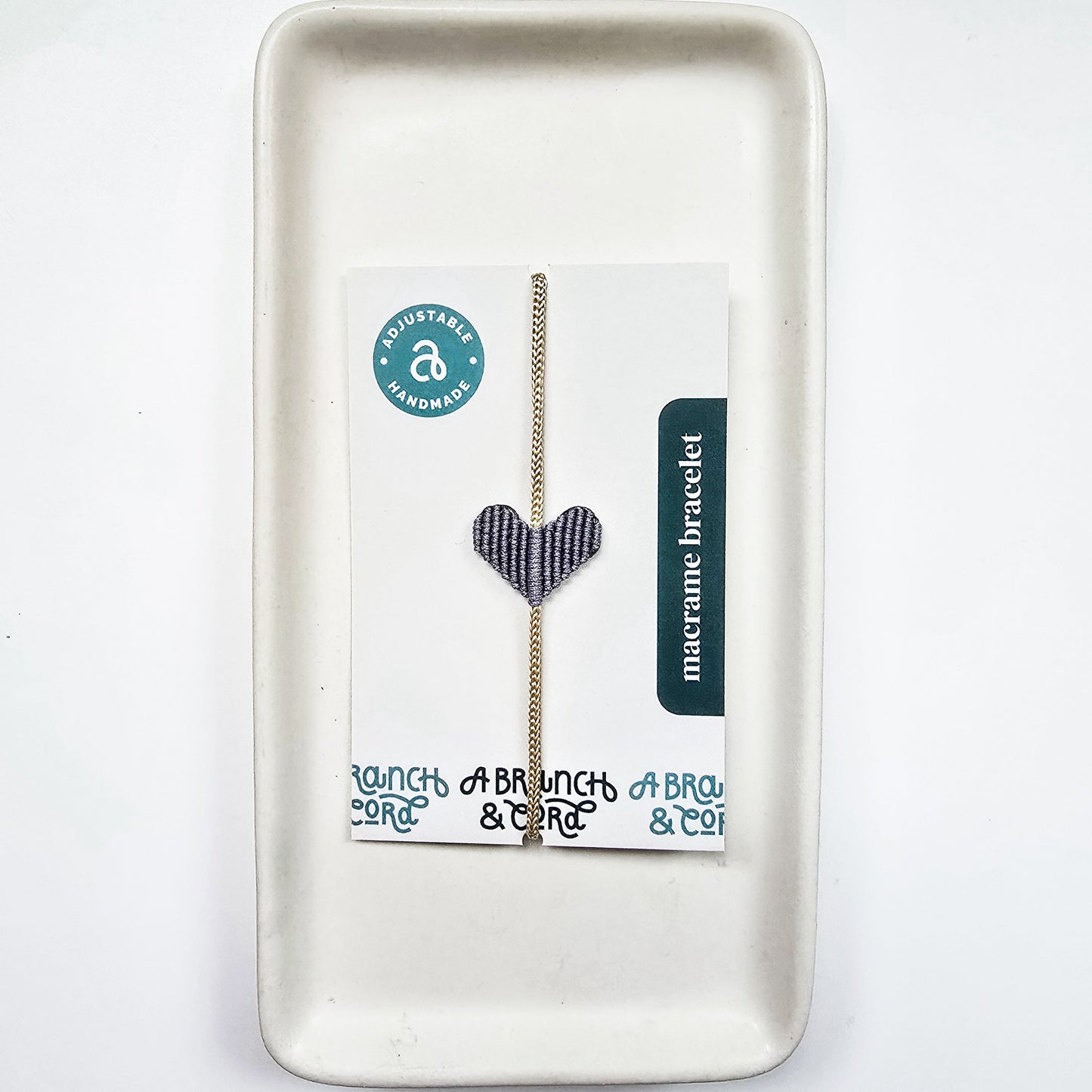 Heart Macrame Adjustable Bracelet