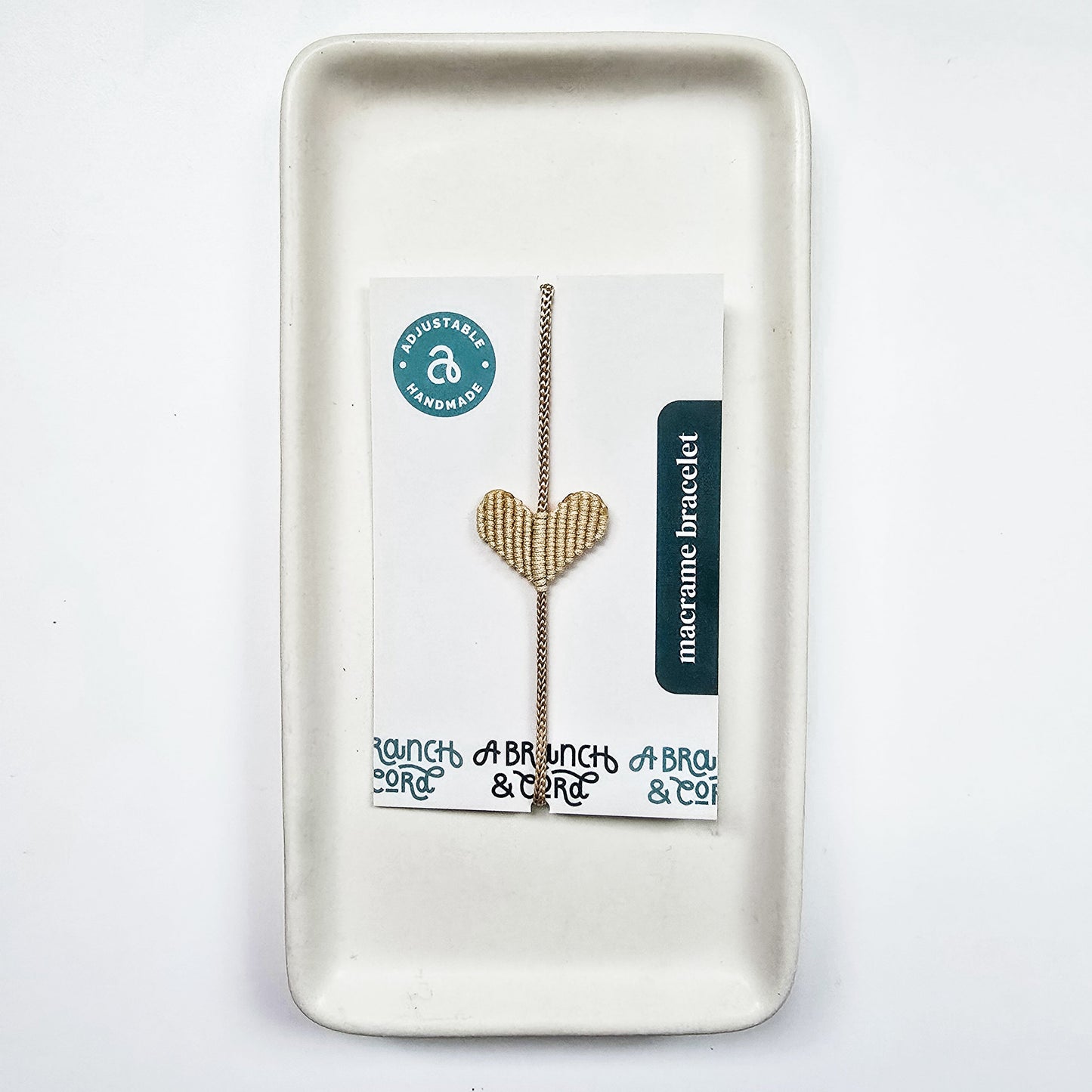 Heart Macrame Adjustable Bracelet