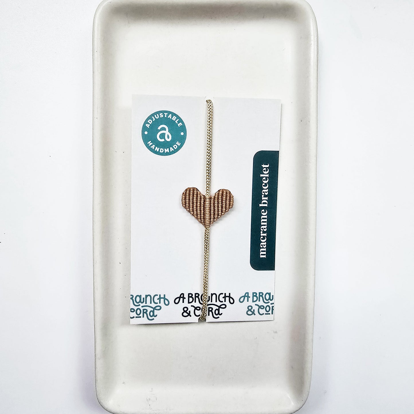 Heart Macrame Adjustable Bracelet