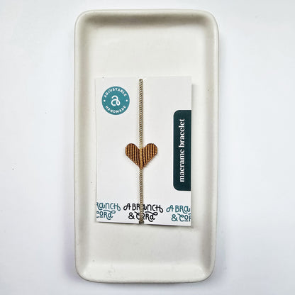 Heart Macrame Adjustable Bracelet