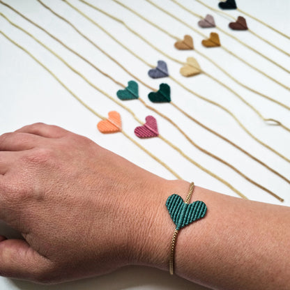 Heart Macrame Adjustable Bracelet