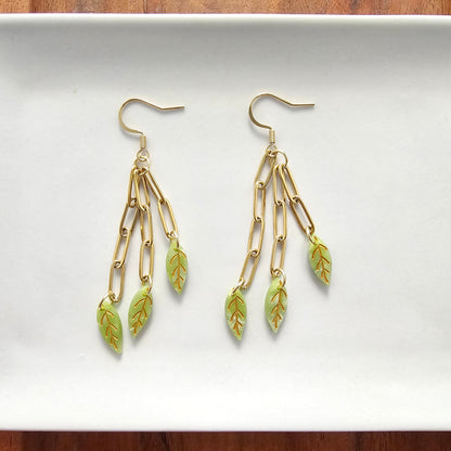 Ivy Earrings - Fern Green