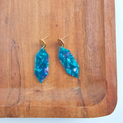 Gemma Earrings - Sea Green