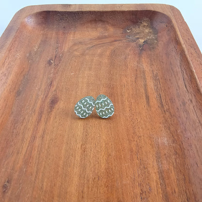 Easter Egg Studs - Pastel Green Glitter