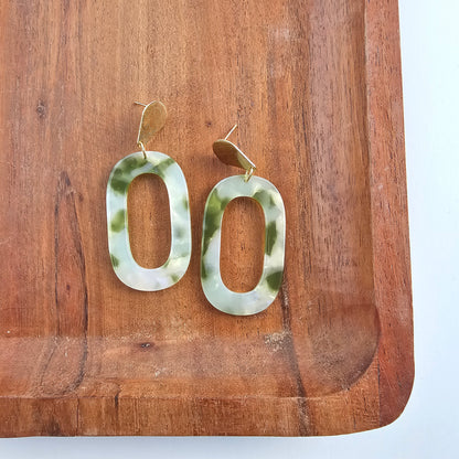 Maeve Earrings - Pear Opal