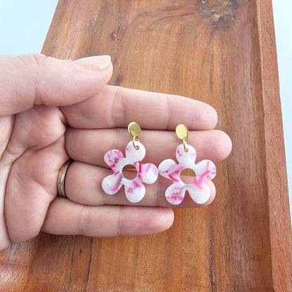 Daisy Earrings - Cherry Blossom
