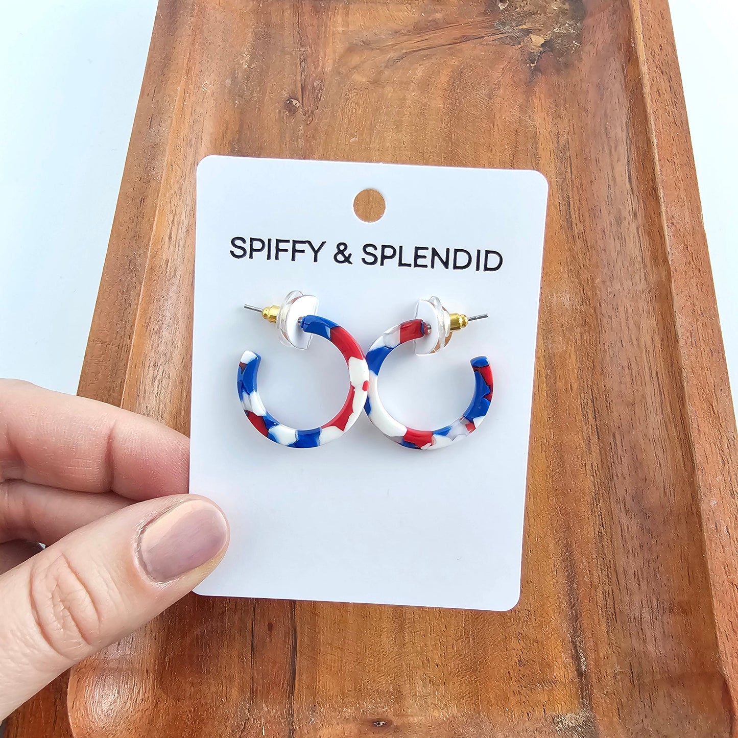 Cam Mini Hoops - Red, White & Blue