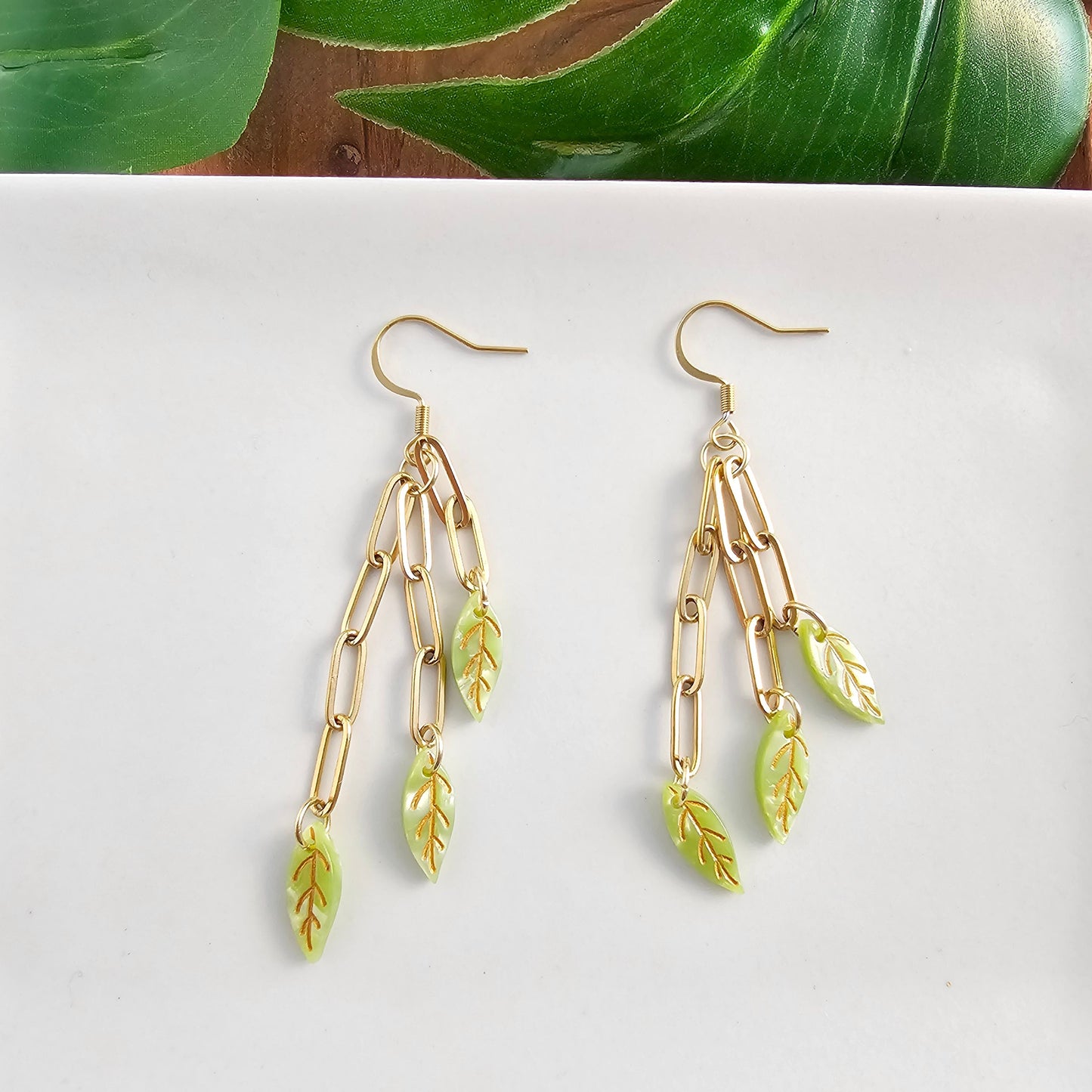 Ivy Earrings - Fern Green