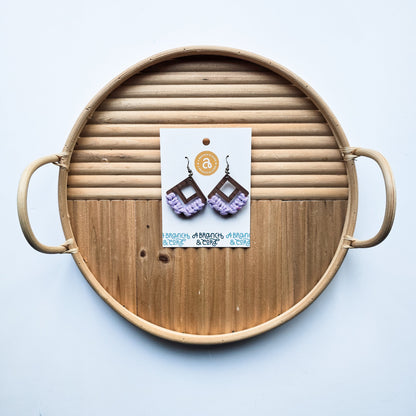 Macrame Knotted Earrings - Double Diamond