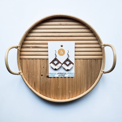 Macrame Knotted Earrings - Double Diamond