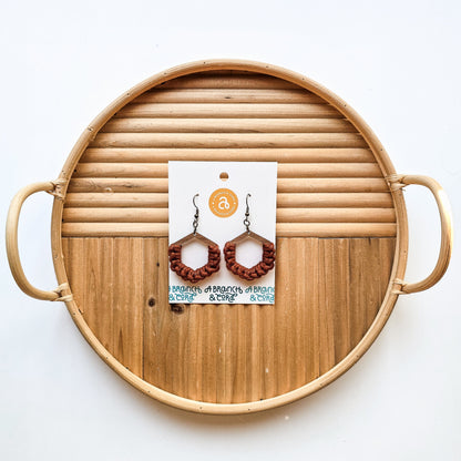 Macrame Knotted Earrings - Honeycomb