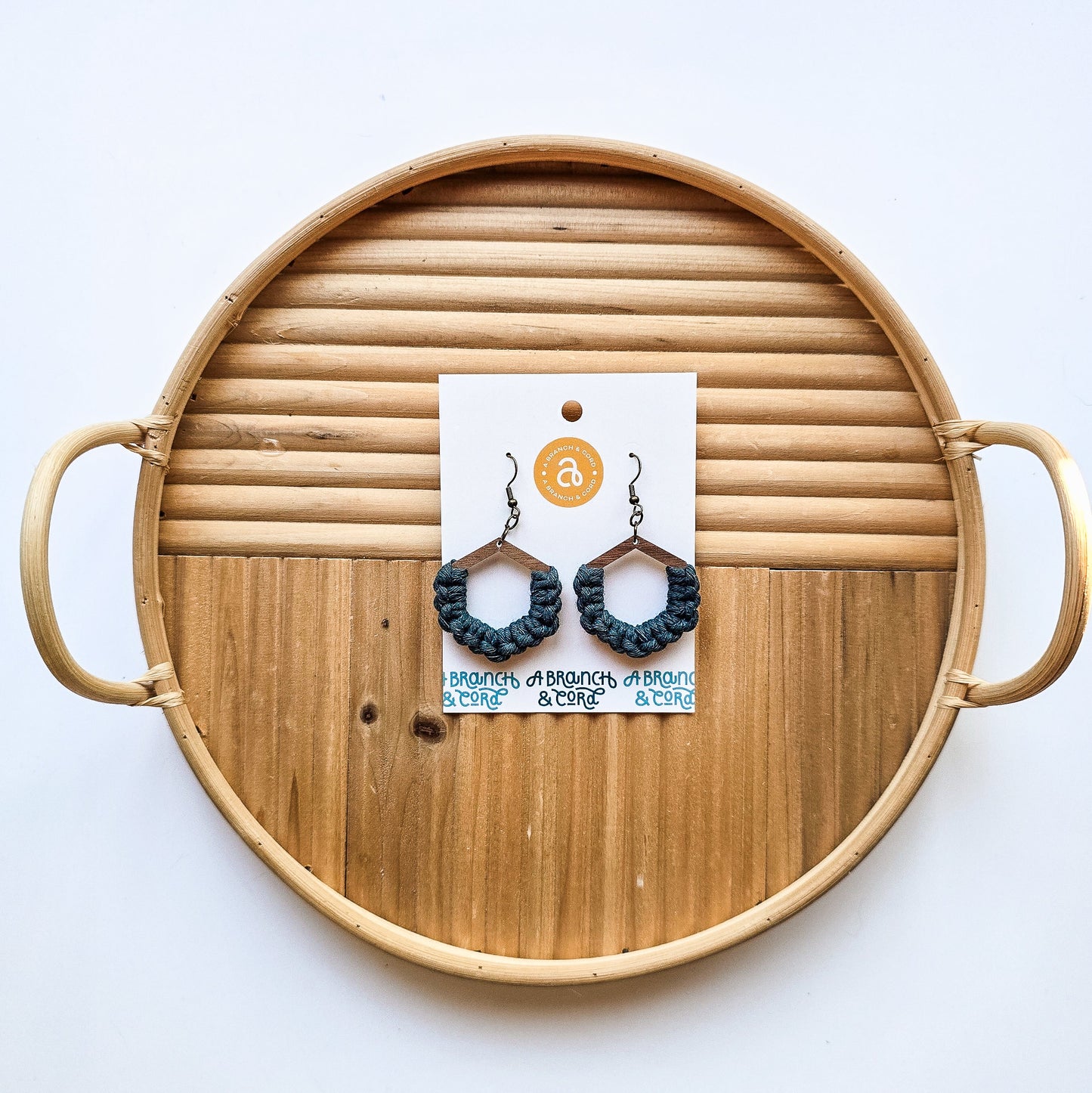 Macrame Knotted Earrings - Honeycomb