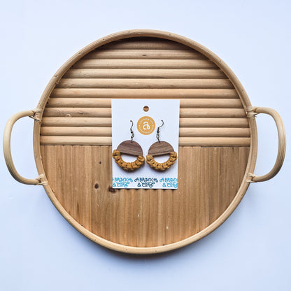 Macrame Knotted Earrings - Circle