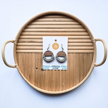 Macrame Knotted Earrings - Circle