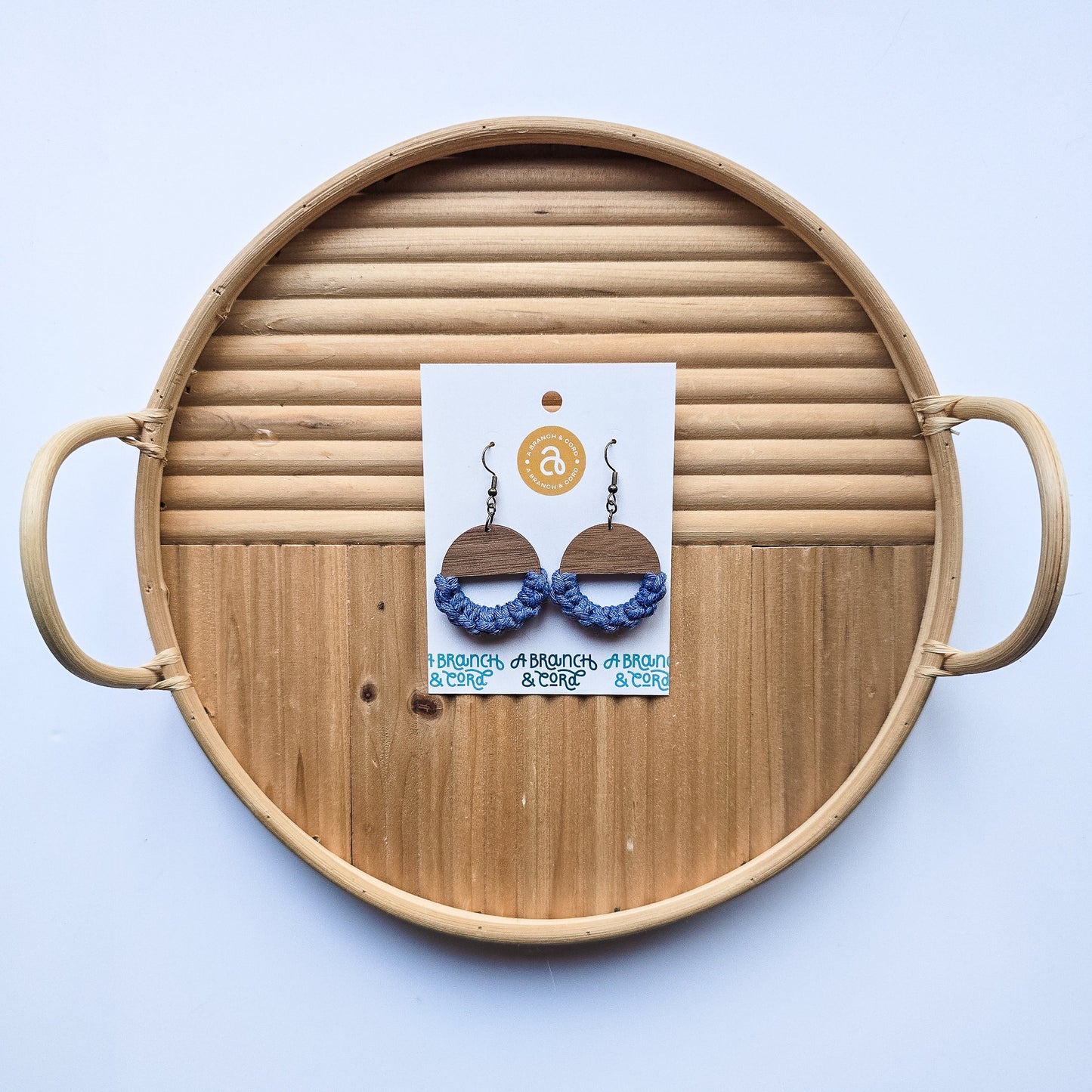 Macrame Knotted Earrings - Circle