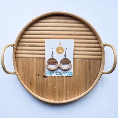 Macrame Knotted Earrings - Circle