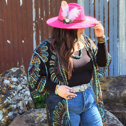 Blue Turquoise Ring in Antique Copper Filigree Setting 012d