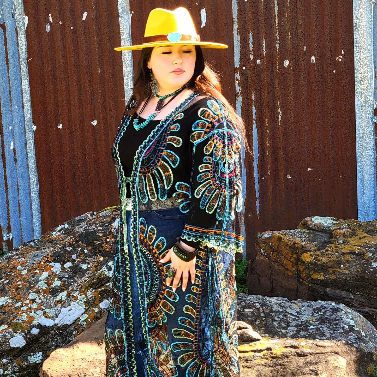 Natural Turquoise with Leather Cord Necklace 250v