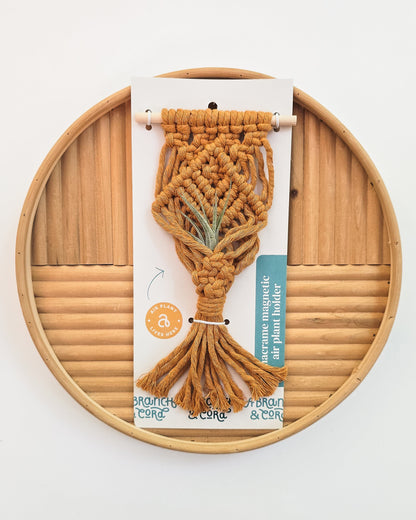 Mini Magnetic Macrame Air Plant Hangers – Handmade Boho Decor