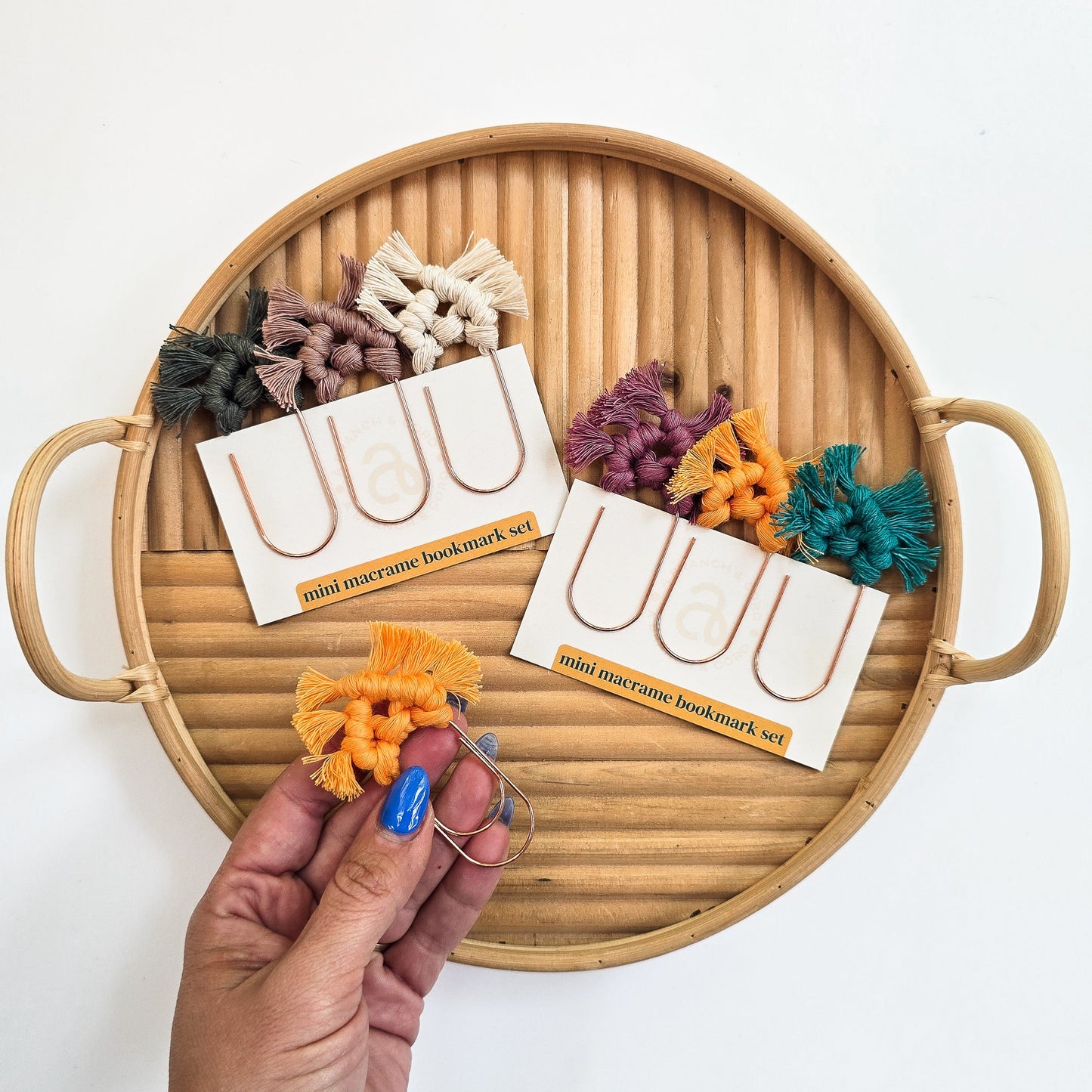 3-Pack Mini Macrame Bookmarks – Handmade Boho Fiber Art for Book Lovers